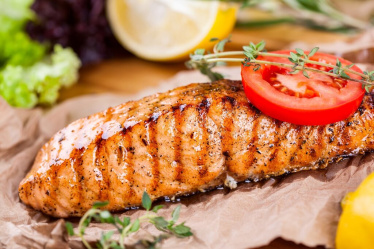 Семга на углях